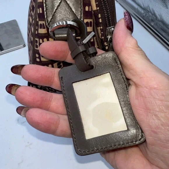 Bally Vintage Monogram Shoulder Bag Y2K Designer Purse Italian Leather - Picture 9 of 16